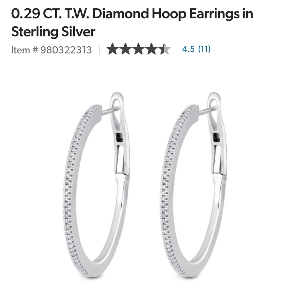 diamond hoop earrings